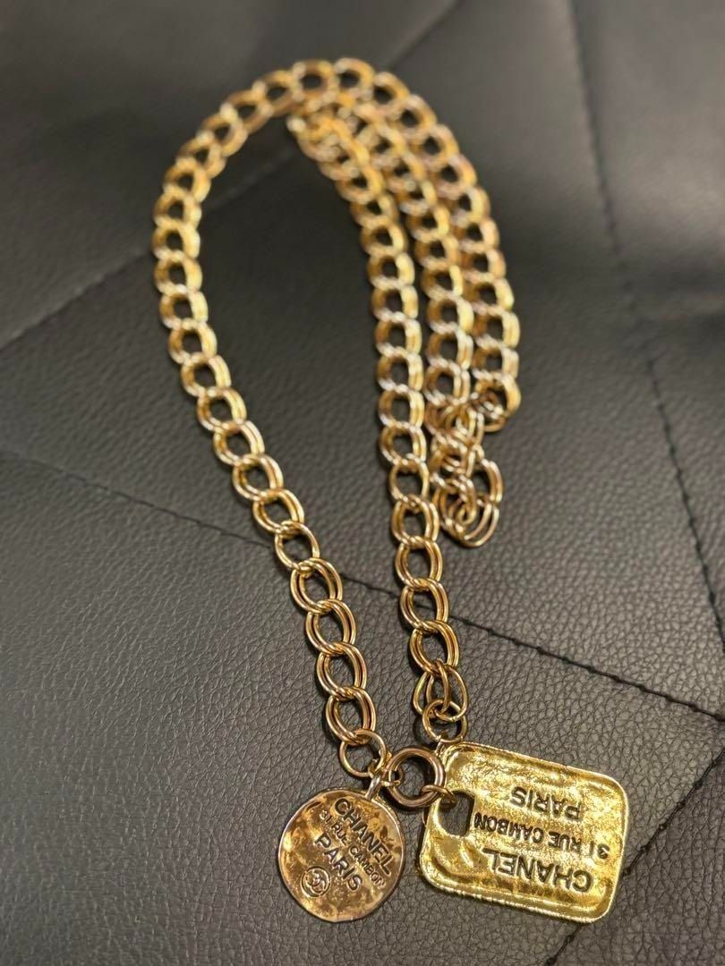 CHANEL シャネル ネックレス カンボン ゴールド プレート