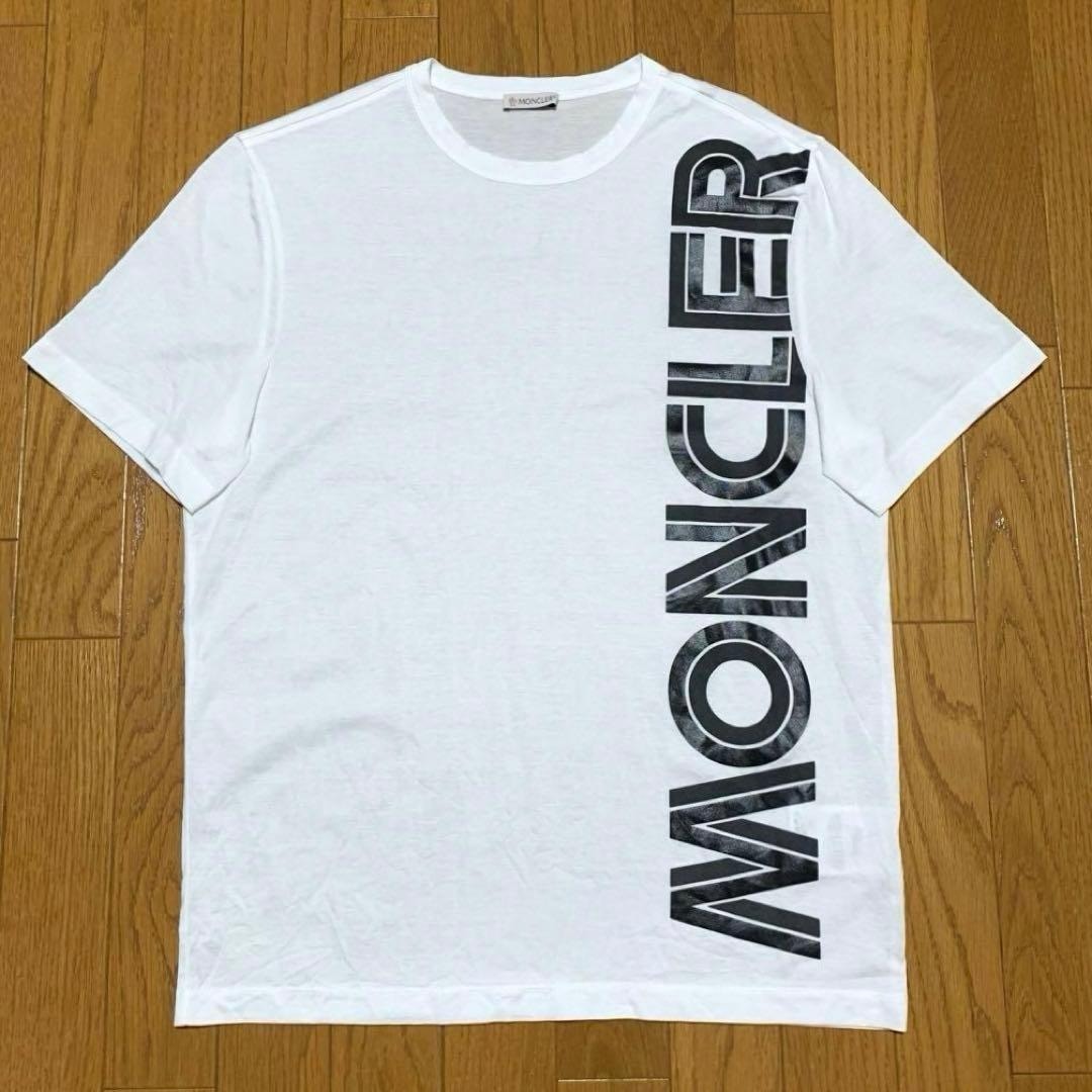 美品/希少XXL】モンクレール チェッカーロゴ Tシャツ ホワイト 正規品