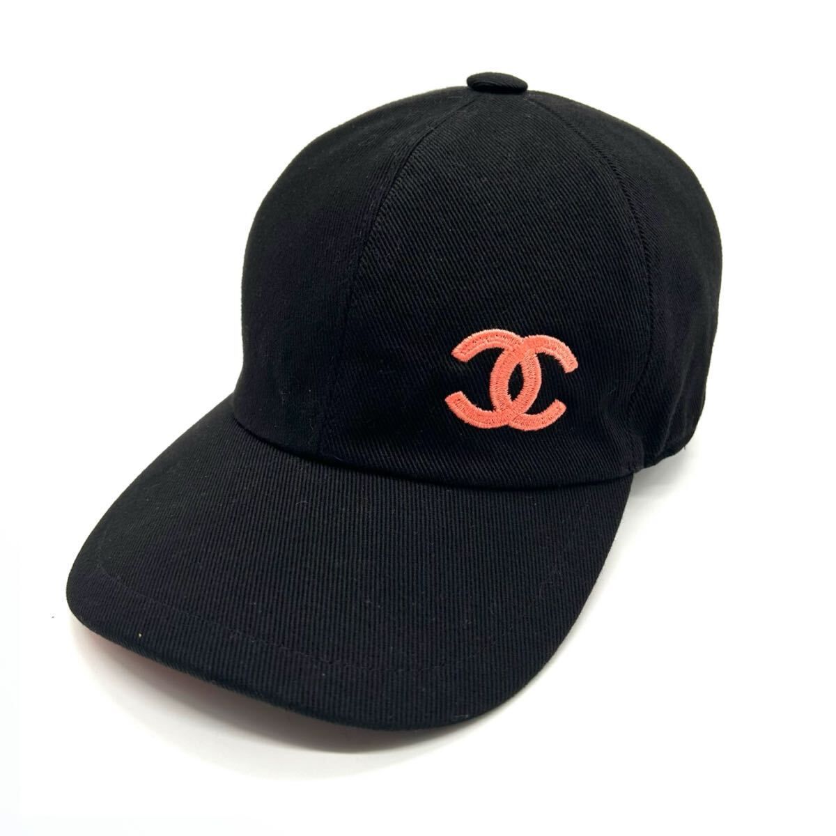 CHANEL シャネル　ベースボールキャップ　ブラック　ココ　ココマーク 23A キャップ　帽子　2023年　AA9254 黒　オレンジ　レディース