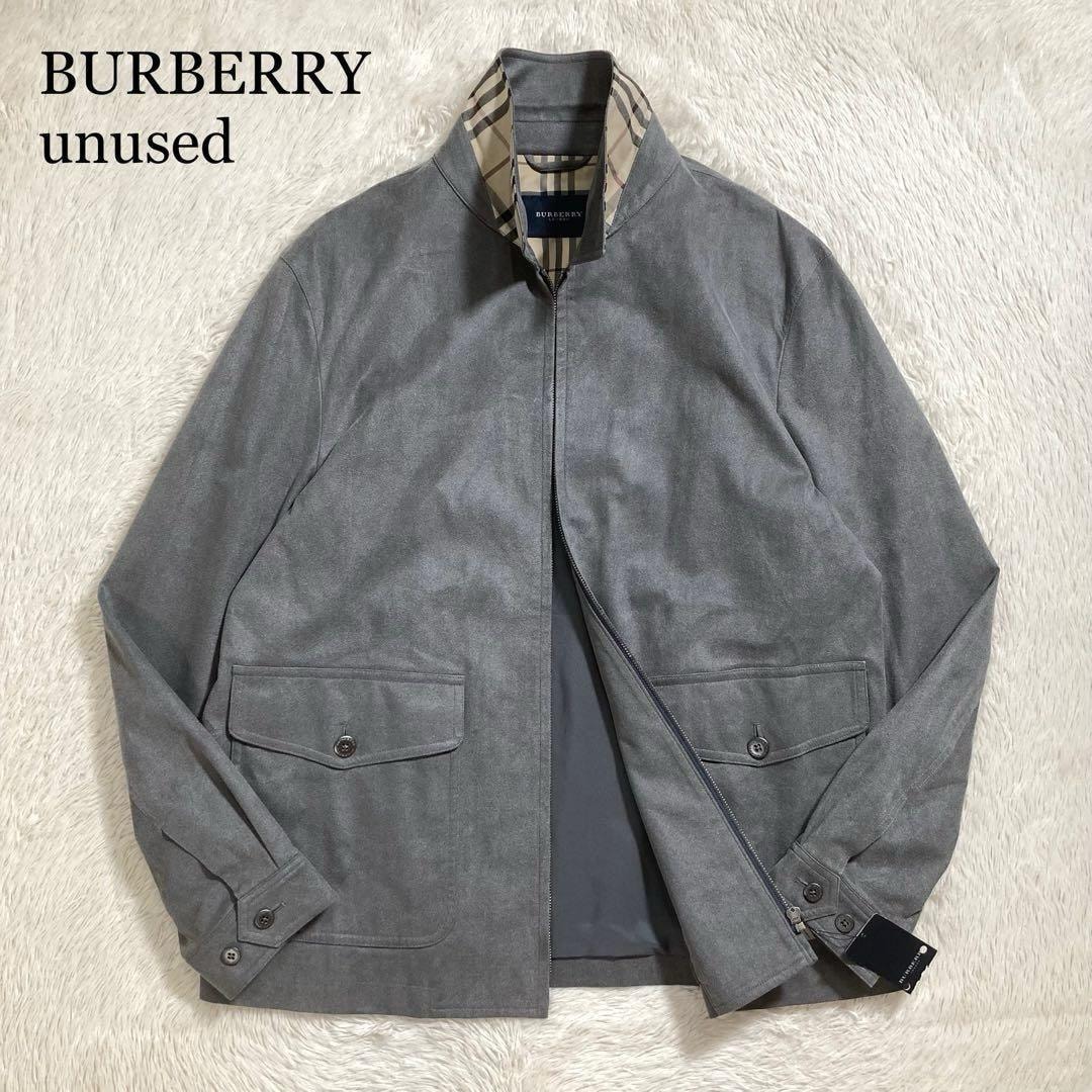 未使用タグ付き BURBERRY バーバリー ドリズラージャケット ブルゾン ノバチェック アマレッタ スエードライク