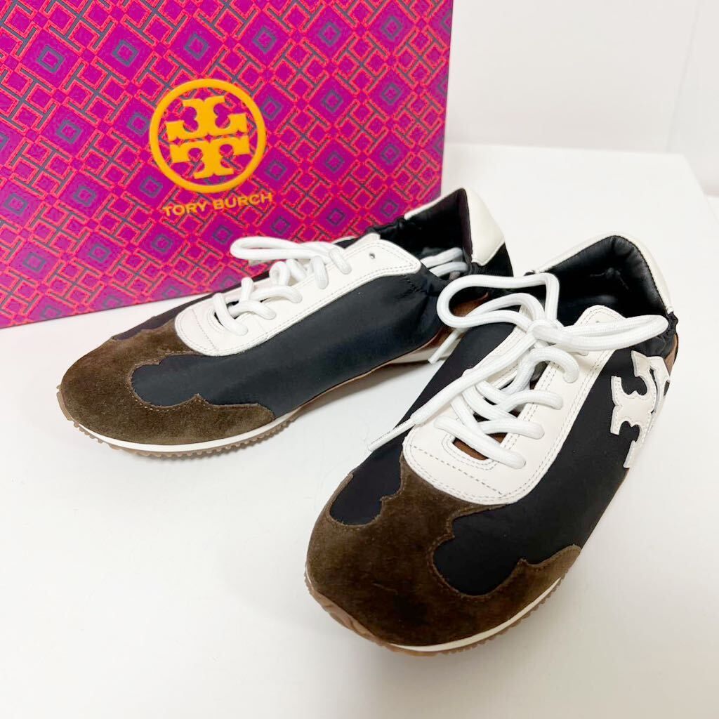 目立った傷や汚れなし】TORY BURCH トリーバーチ トリーロゴスニーカー 