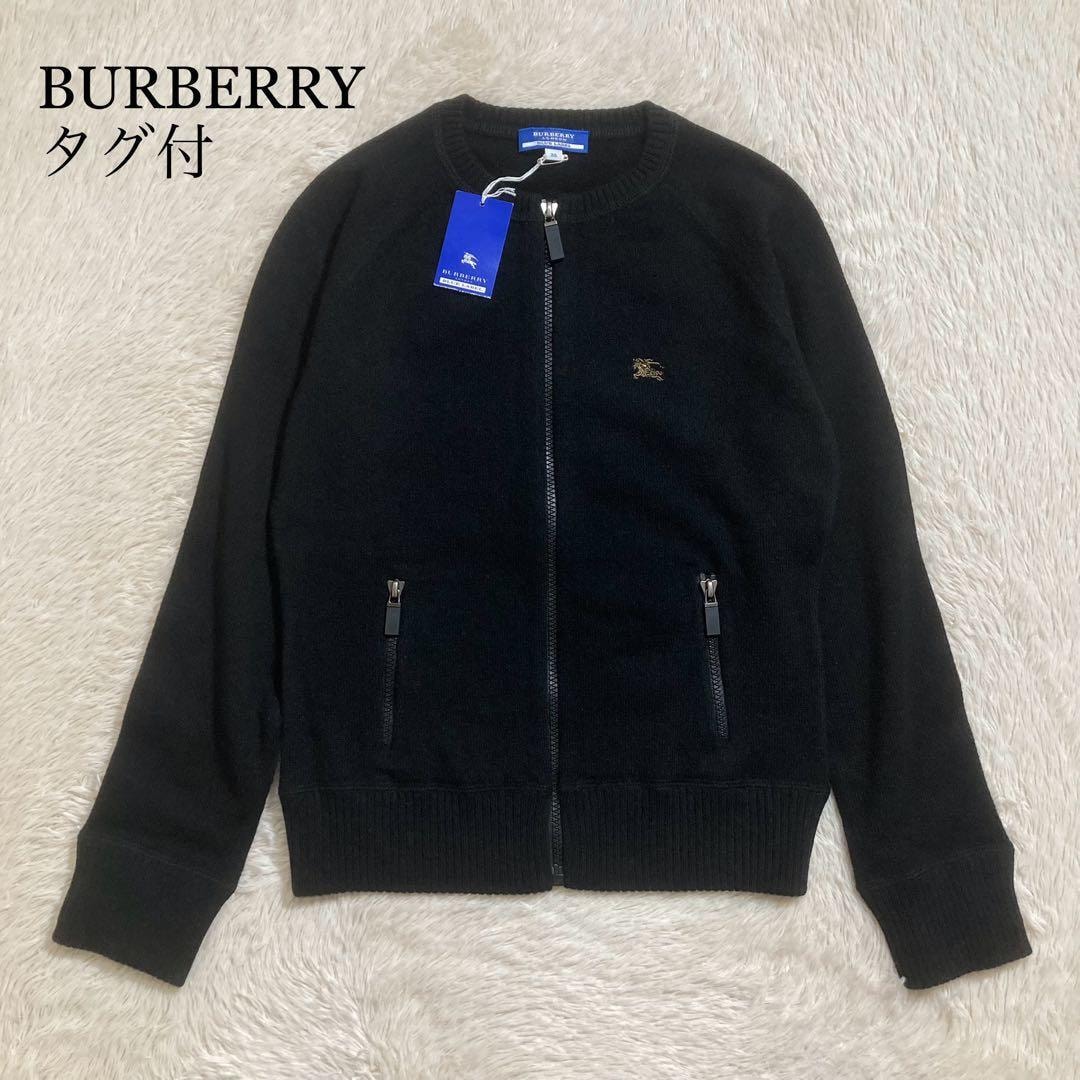 未使用タグ付 BURBERRY バーバリー ニット セーター カーディガン カシミヤ ウール ホースロゴ