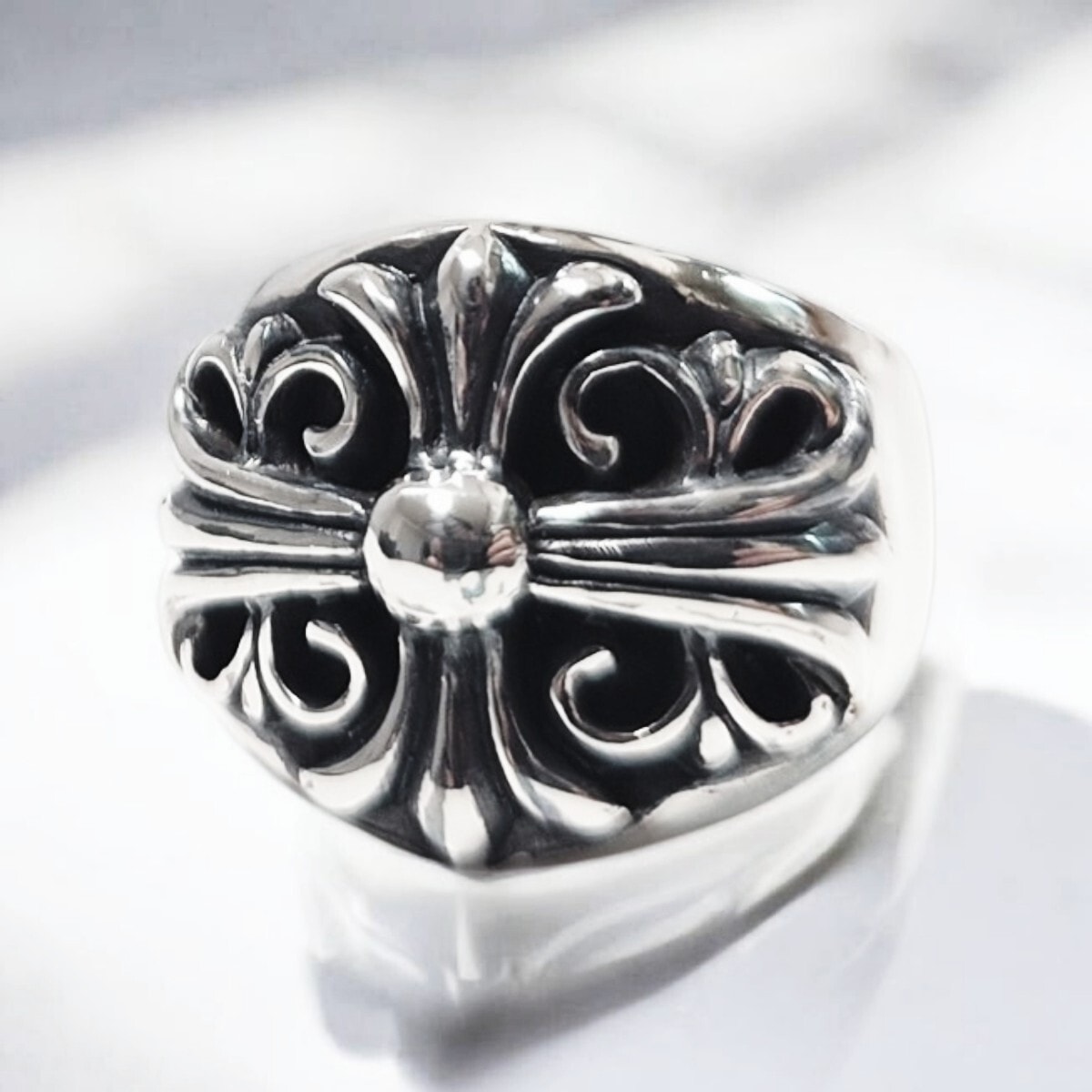 クロムハーツ サイズ　25号　Chrome Hearts キーパーリング　ヤフオク鑑定付き出品 シルバー925