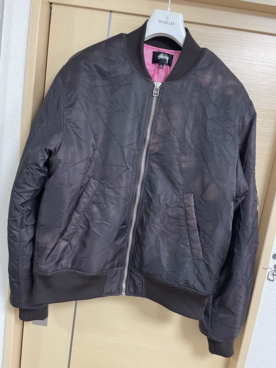 最終値下げ☆試着のみ☆Stussy DYED NYLON BOMBER MA-1サイズL ステューシー☆