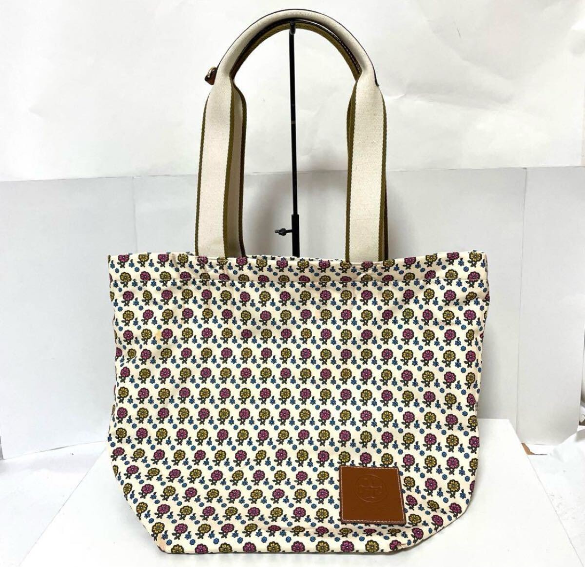 TORY BURCH トリーバーチ ナイロン トートバッグ フラワー 中古