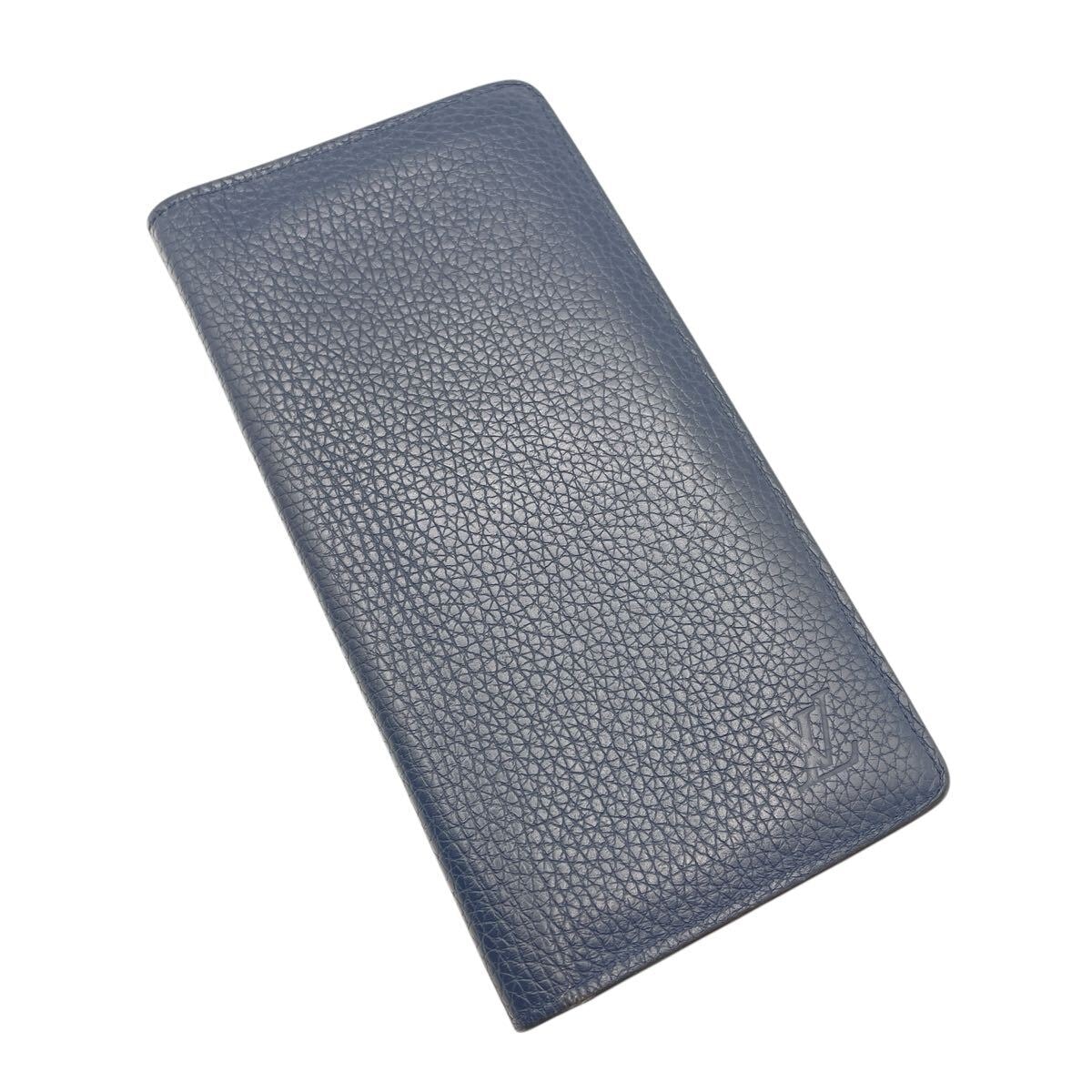 ルイヴィトン ポルトフォイユ プラザ オセアン 二つ折り 長財布 レザー 紺色 LOUIS VUITTON M58818