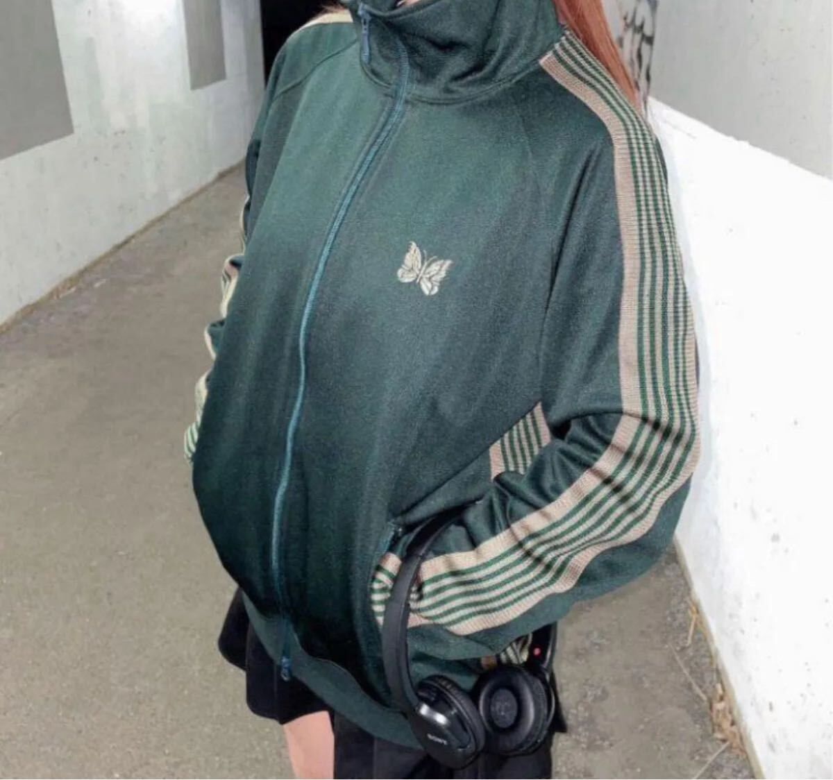 希少　needles 21aw トラックジャケット　ダークグリーン　L