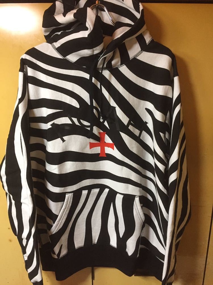 L 即決 国内正規新品 NOAH NYC × B.A.D. CORE LOGO HOODIE ZEBRA ノア コアロゴ ゼブラ パーカー