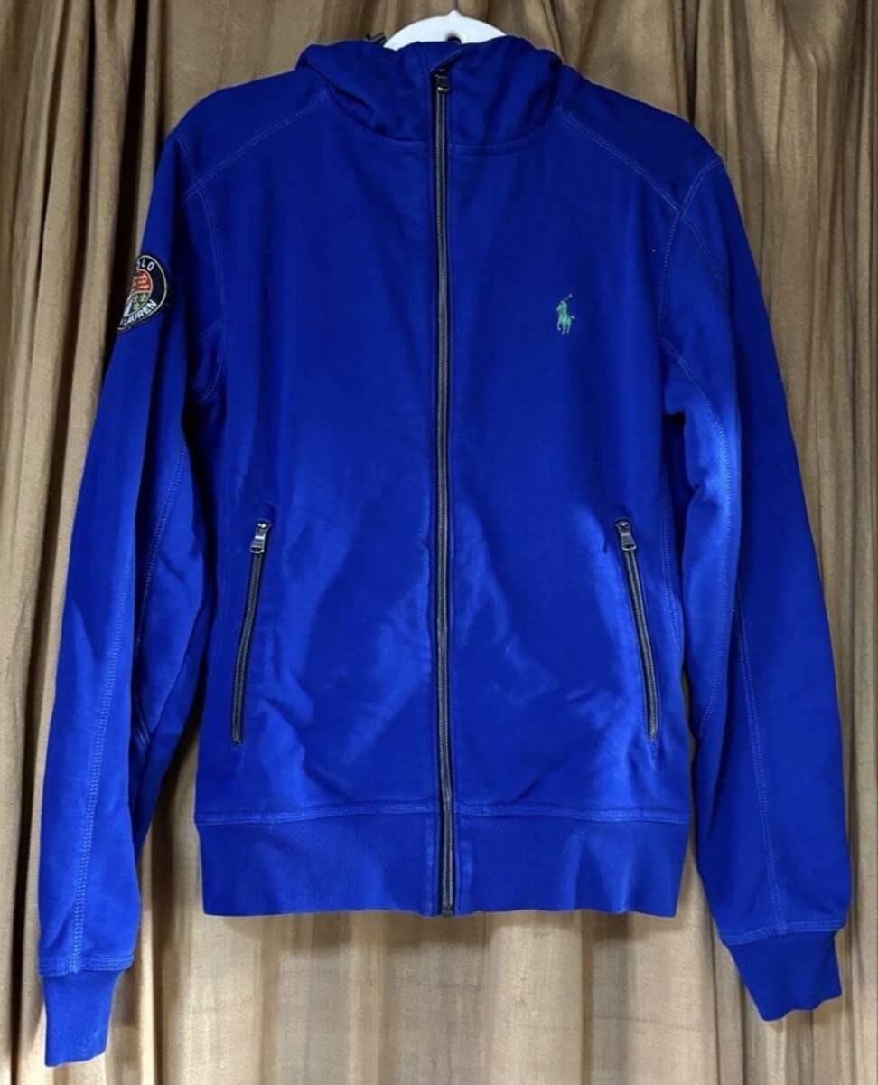 希少!!ポロラルフローレン復刻パーカー ブルー×オレンジ XS