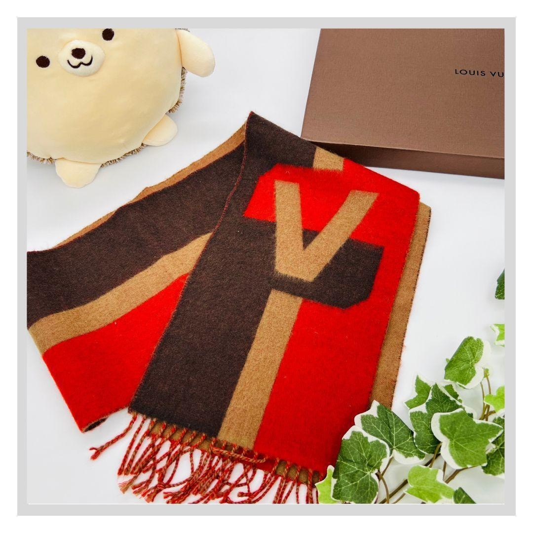 【美品】LOUIS VUITTON エシャルプ・Vオブセシオン マフラー マフラー・LV エセンシャル S00｜ルイ・ヴィトン 公式サイト - M77728