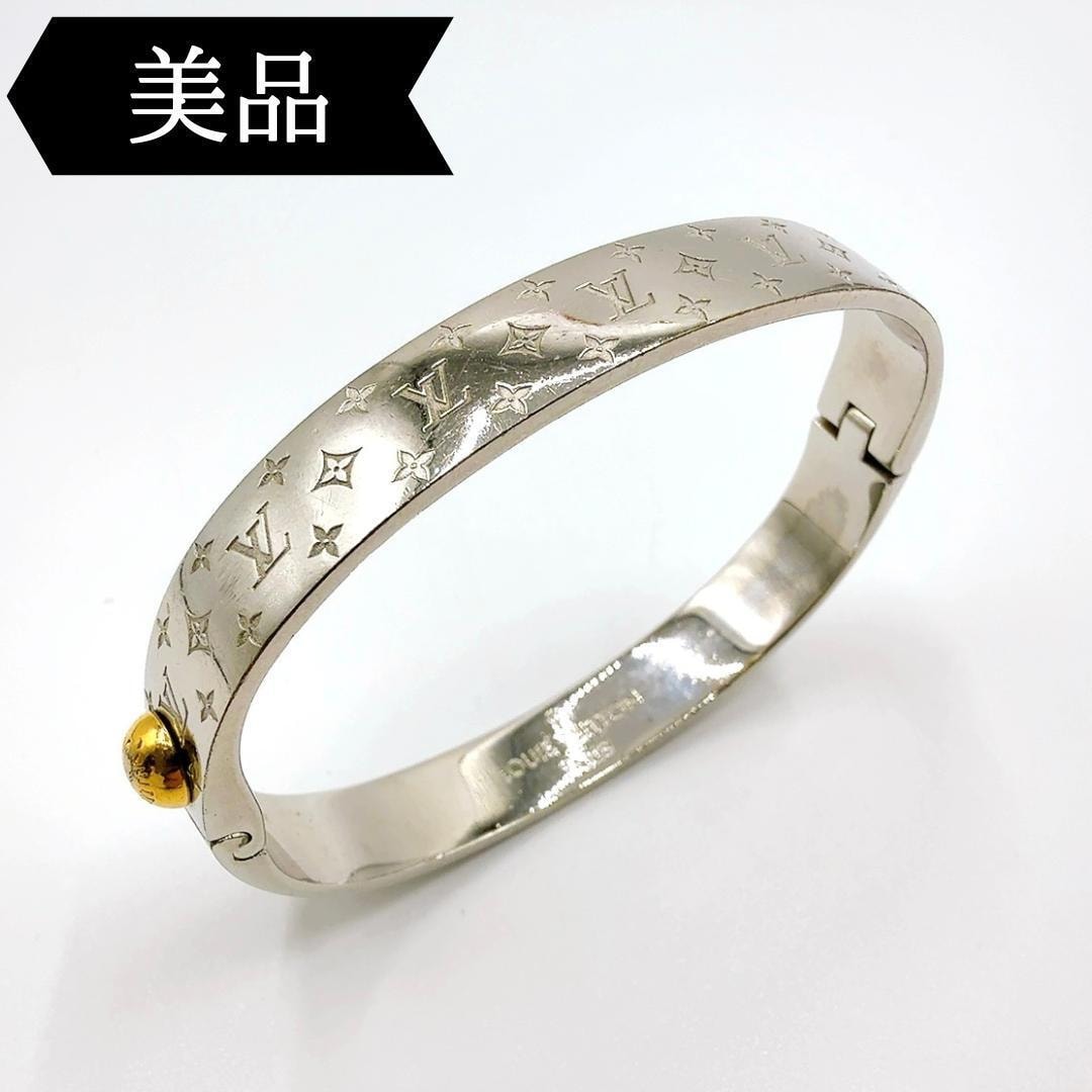 ◇ルイヴィトン◇M00250/カフ/ナノグラム/バングル/シルバー/ブレスレット