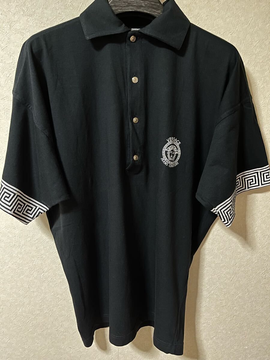 VERSACE JEANS COUTUREポロシャツブラック
