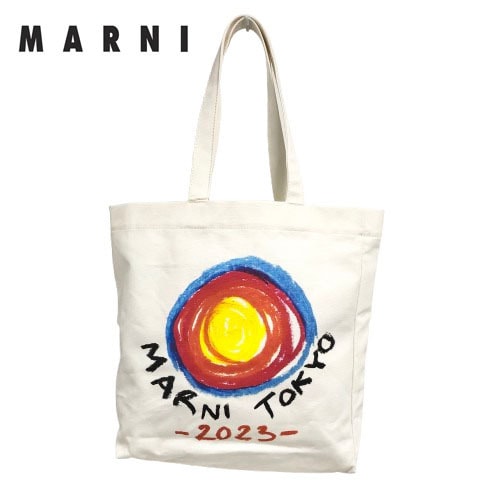 ○★新品未使用　MARNI (マルニ)　2023年日本限定東京コレクション　トートバッグ　ホワイト★○