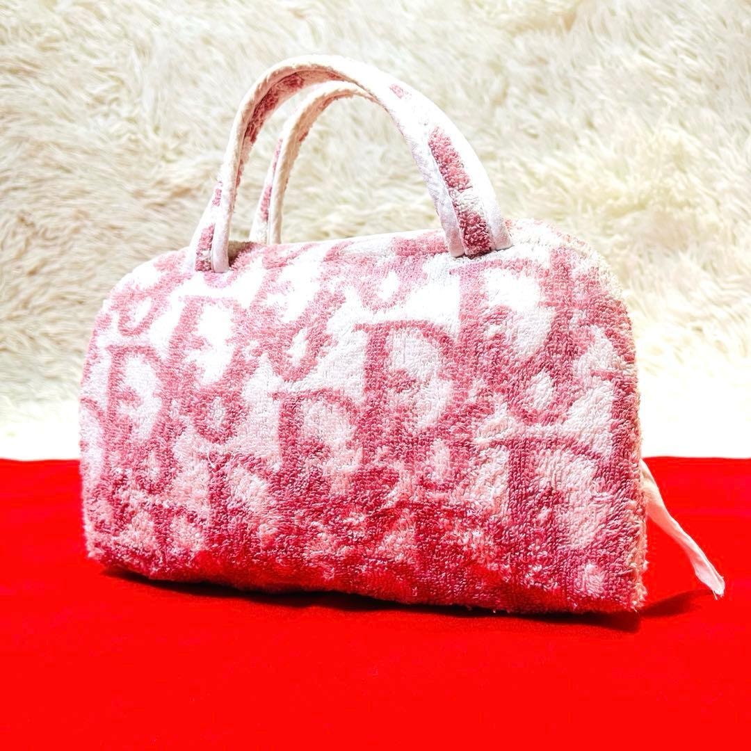 希少 Christian Dior トロッター パイル ミニボストンバッグ