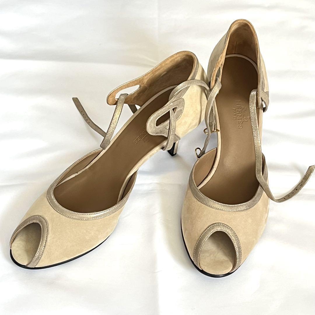 【美品】HERMES エルメス ハイヒール シューズ レディース 38