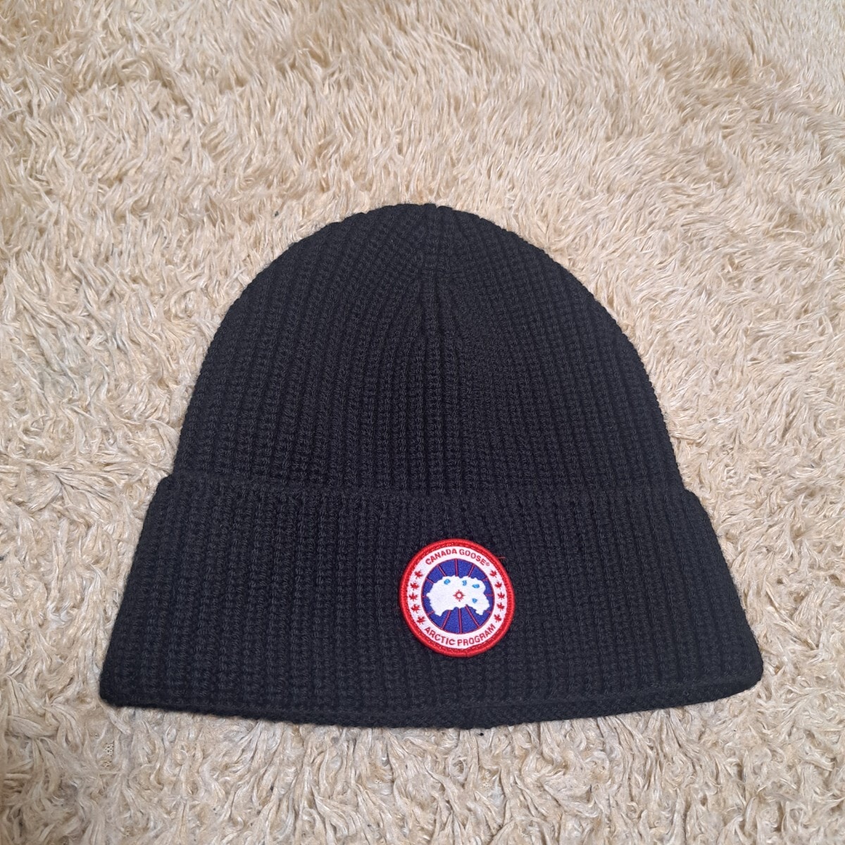 美品　カナダグース　CANADA GOOSE　ニット帽　5026M　O/S T/U　リブトゥック　メンズ　レディース　ユニセックス