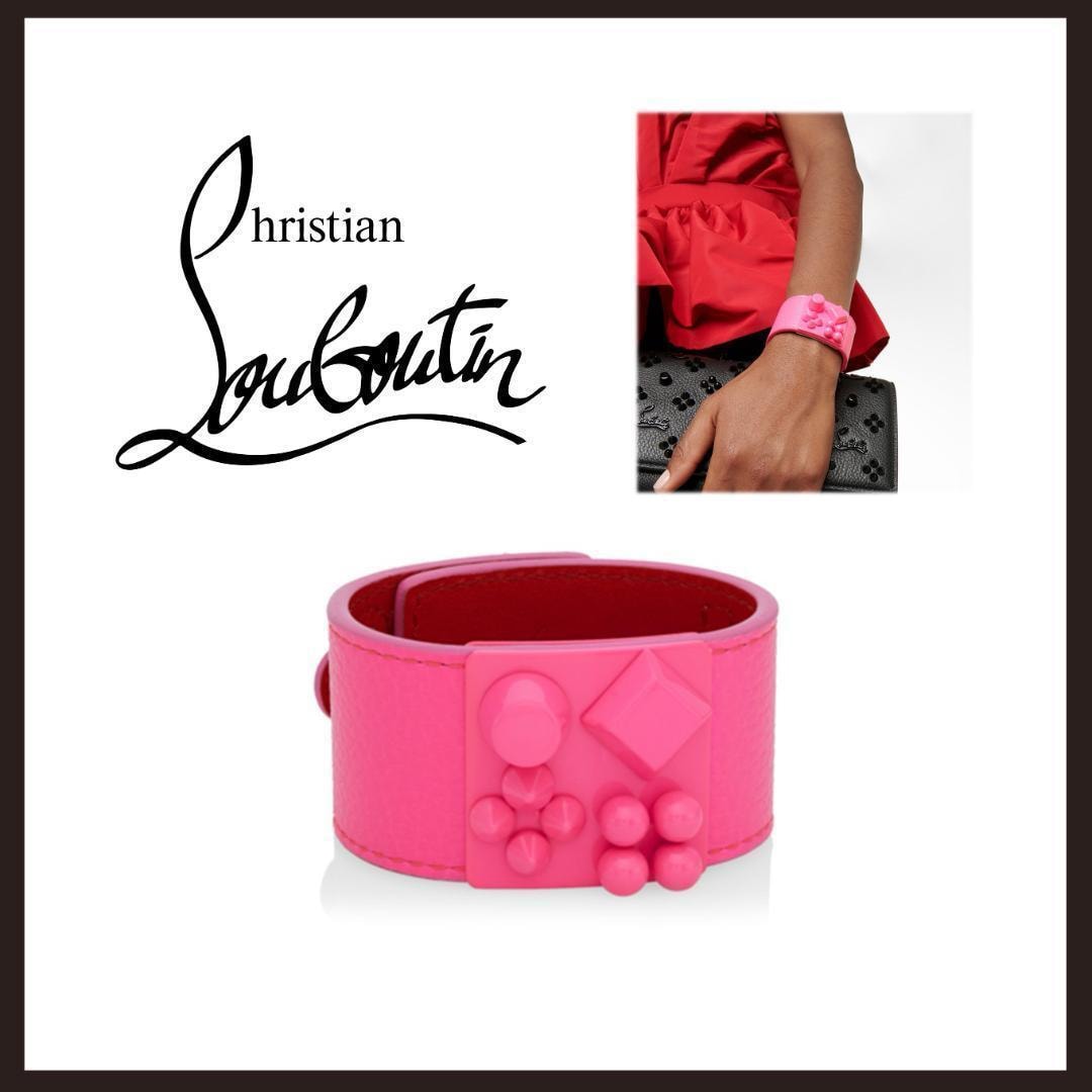 ○★新品 未使用 Christian Louboutin カラスキーブレスレット ピンク（クリスチャンルブタン）○●