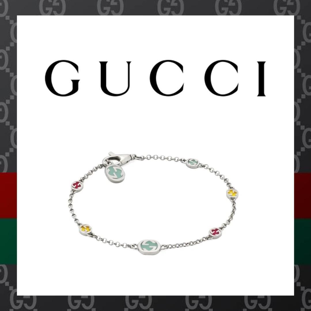 GUCCI インターロッキング エナメルブレスレット 楽天市場】GUCCI グッチ ブレスレットエナメルインターロッキングGゴル