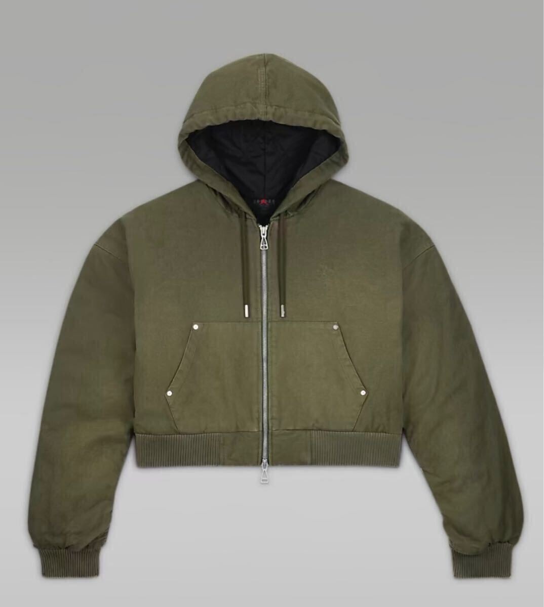 レディース　トラヴィススコット×ジョーダン　ジャケット　パーカー　S カーキ アウター パーカー オリーブ ジャケット