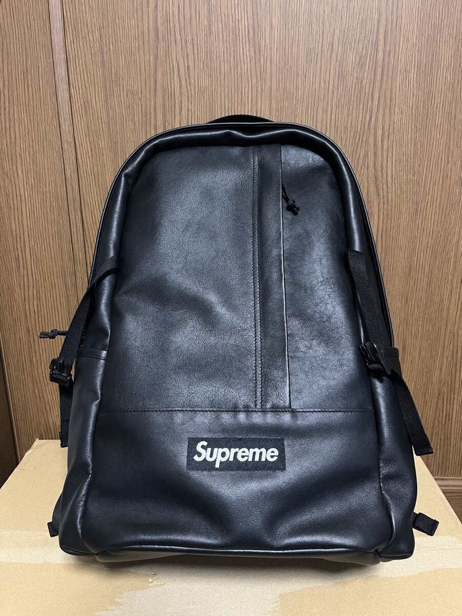 新品・未使用(ワケあり)】Supreme Leather Backpack Black (24FW