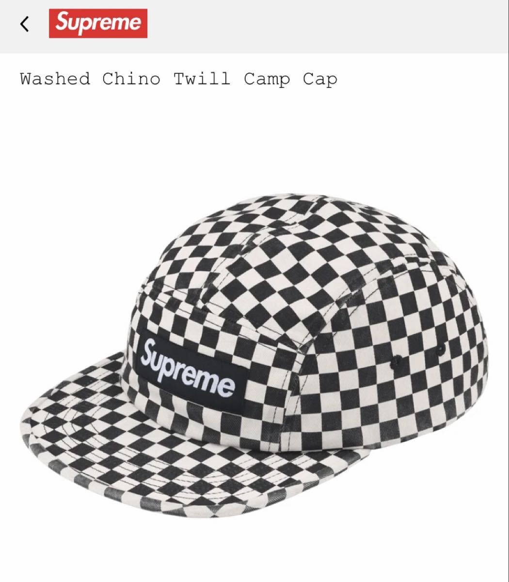 Supreme Washed Chino Twill Camp Cap 