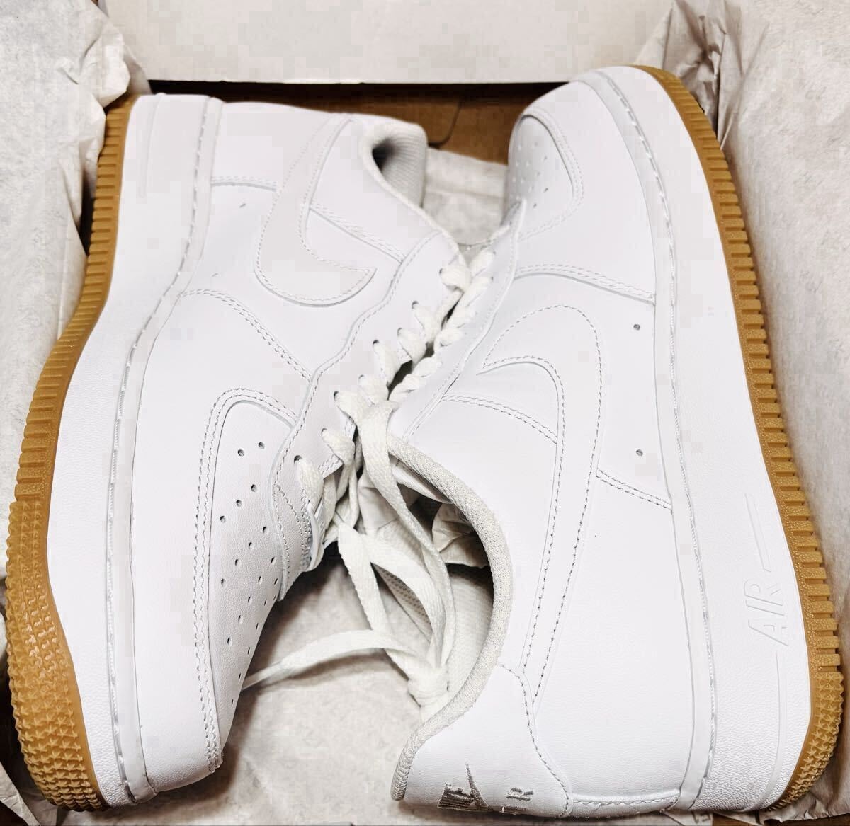 ☆送料込■新品27.0cm■ナイキ エア フォース1 07 ホワイト/ガムライトブラウン【定価.16500円】