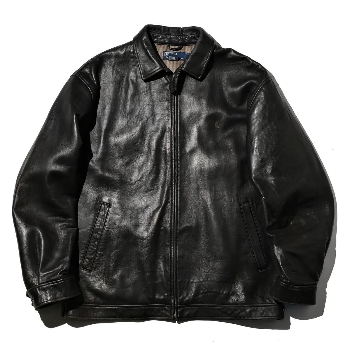 Polo by Ralph Lauren black leather drizzler jacket [L]