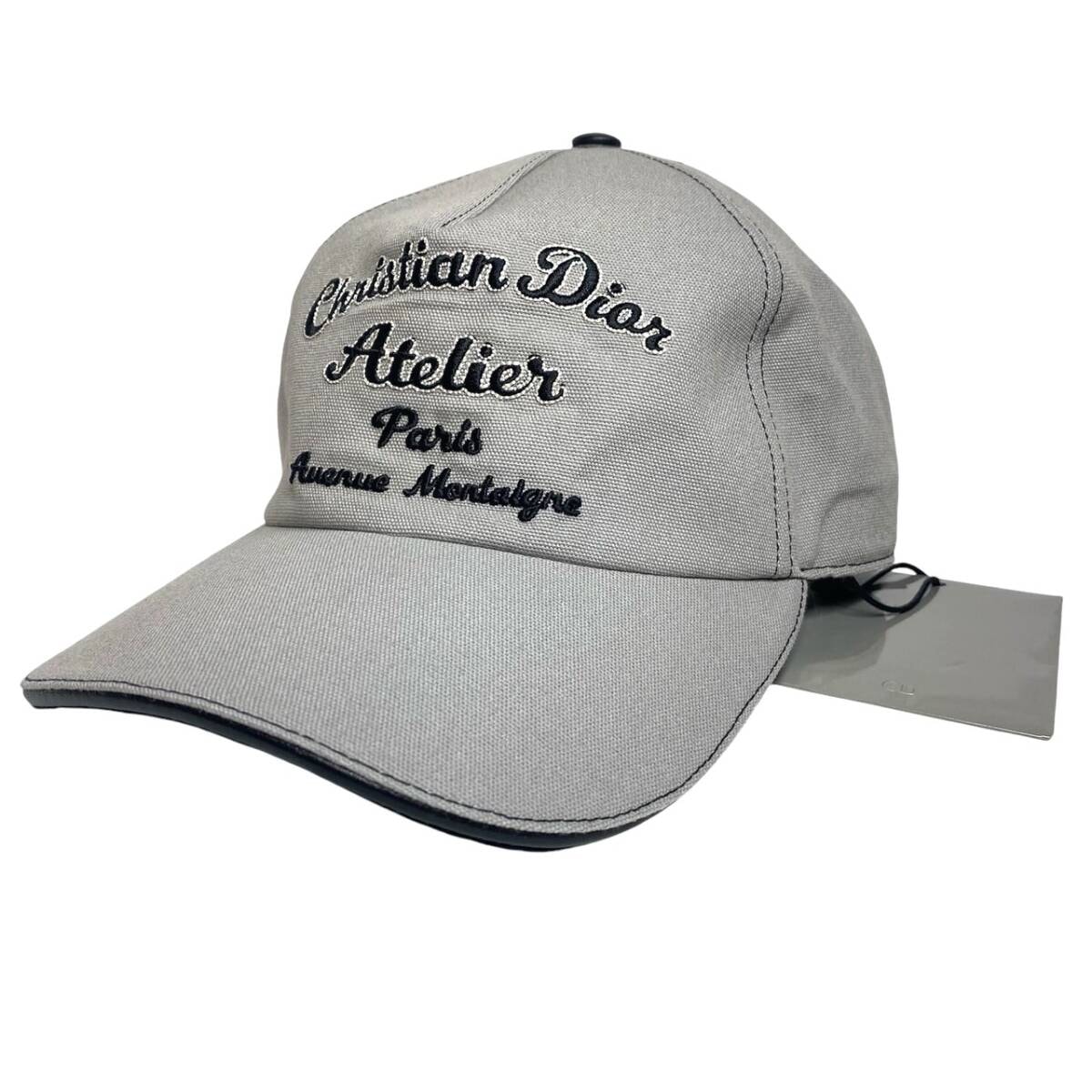 DIOR HOMME ATELIER アトリエロゴ刺繍　キャップ ブラック 未使用に近い】2055 Christian Dior クリスチャンディオール