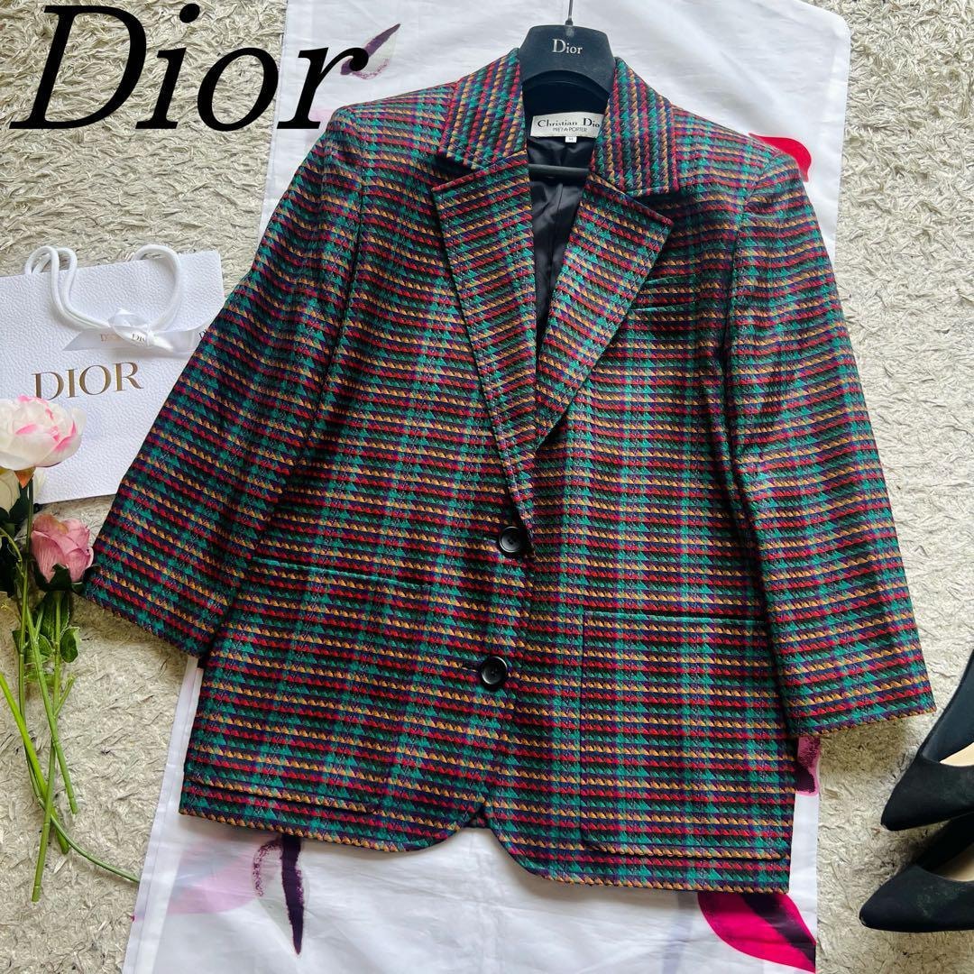 【美品】クリスチャンディオール　ヴィンテージジャケット クリスチャンディオール Dior (未使用に近い)】□美品□Christian A ジャケット・アウター