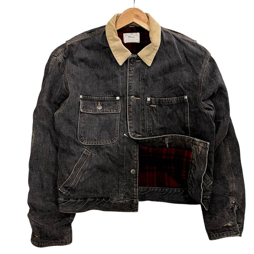 B (目立った傷や汚れなし)】80s Ralph Lauren/USA製/Black Denim B (目立った傷や汚れなし)】80s Ralph Lauren/USA製/Black Denim