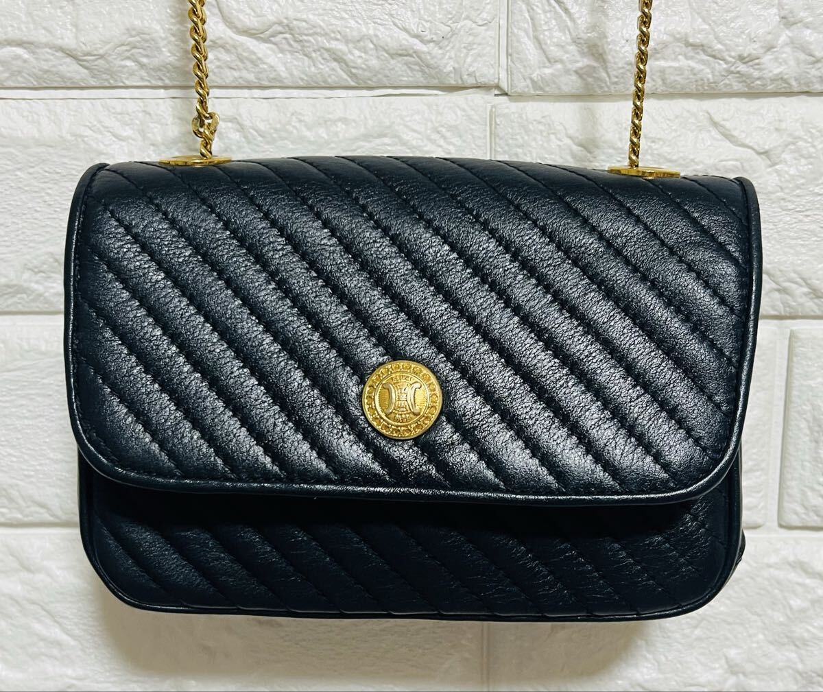 B (目立った傷や汚れなし)】CELINE セリーヌ マカダム 柄 トリオンフ