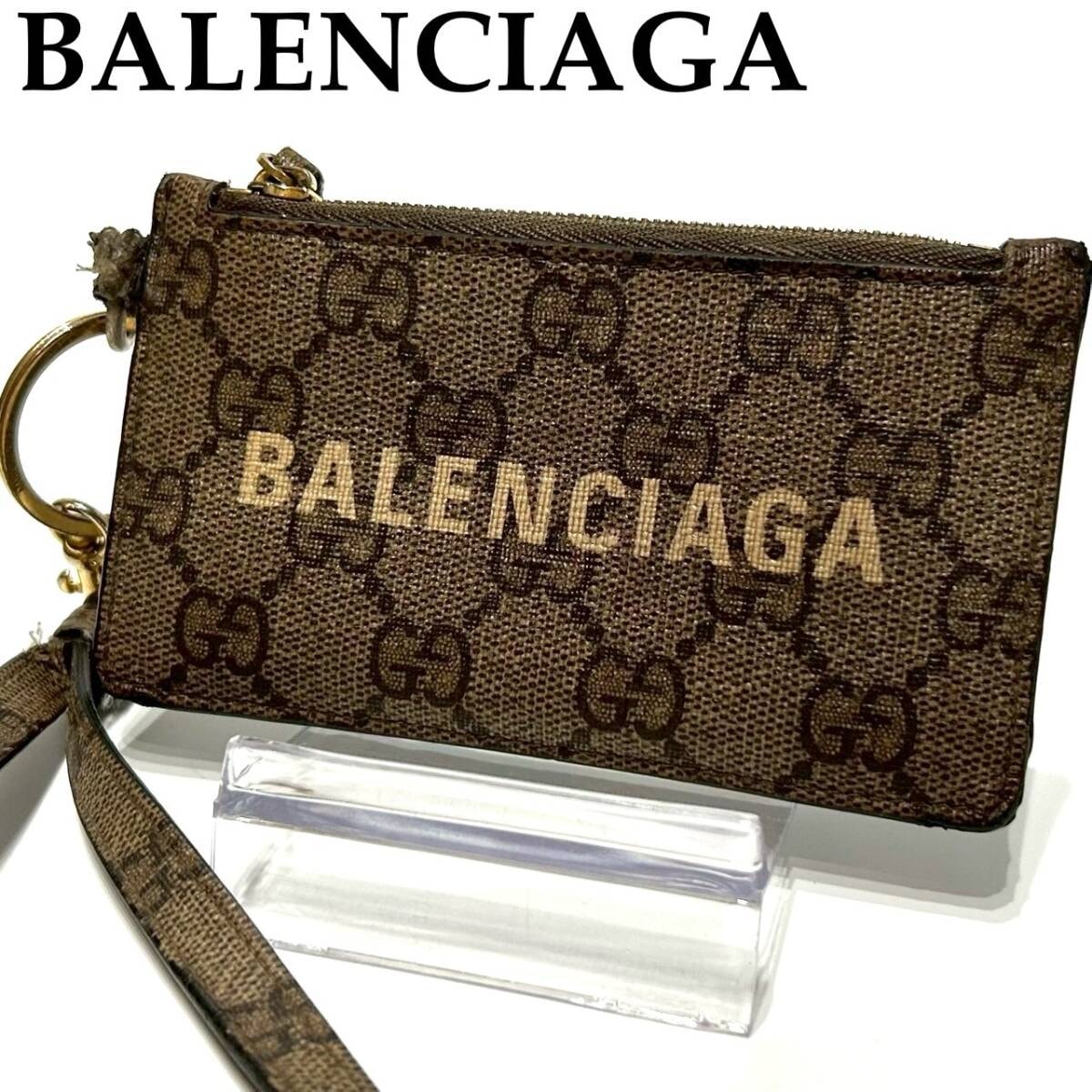 【美品】バレンシアガ PARIS フラグメントケース ケース ストラップ s-musee_311121295