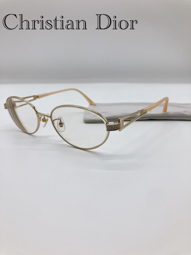 目立った傷や汚れなし】ChristianDior CD-7635J 度入り ラインストーン  