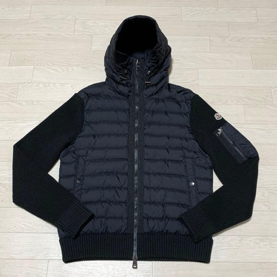 人気★ モンクレール　ハイブリッドカーディガン　　ブラック　M 5P40