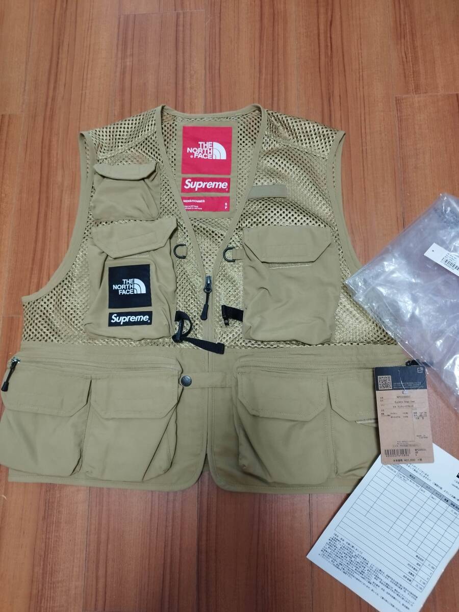 新品未使用 Supreme The North Face Cargo Vest Gold Small シュプリーム ノースフェイス 新品未使用 20SS Sサイズ カーゴベスト 