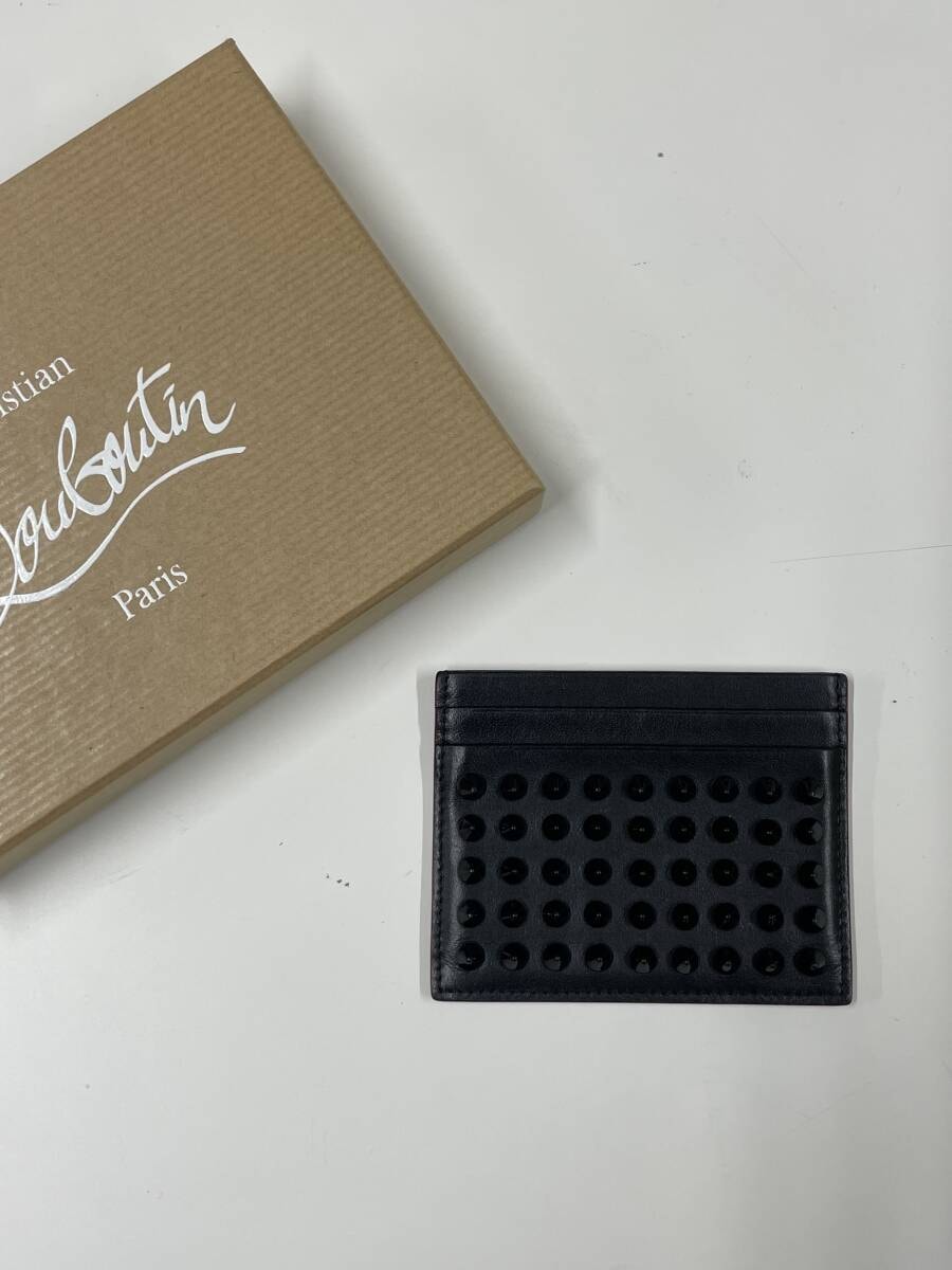 Christian Louboutin クリスチャンル　ブタン　カードケース　名刺入れ　BLACK/BLACK スタッズ