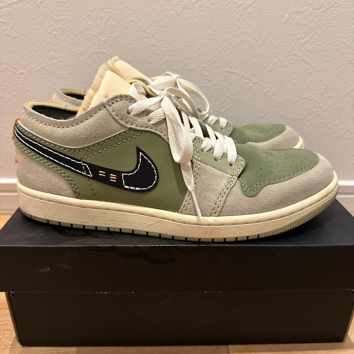 エアジョーダン1 LOW OG SP リバースオリーブ26.5cm 中古美品 NIKE ナイキ ×AIR JORDAN 1 LOW OG SPトラヴィススコット エア