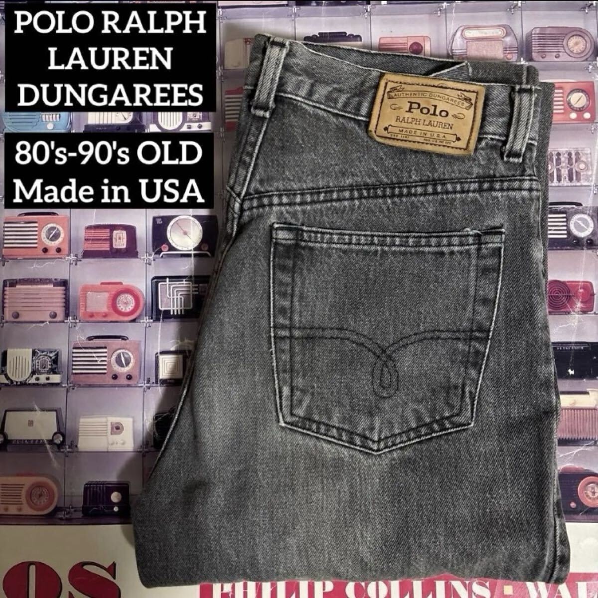 C (やや傷や汚れあり)】80s-90s USA製POLO RALPH LAUREN DUNGAREESポロ