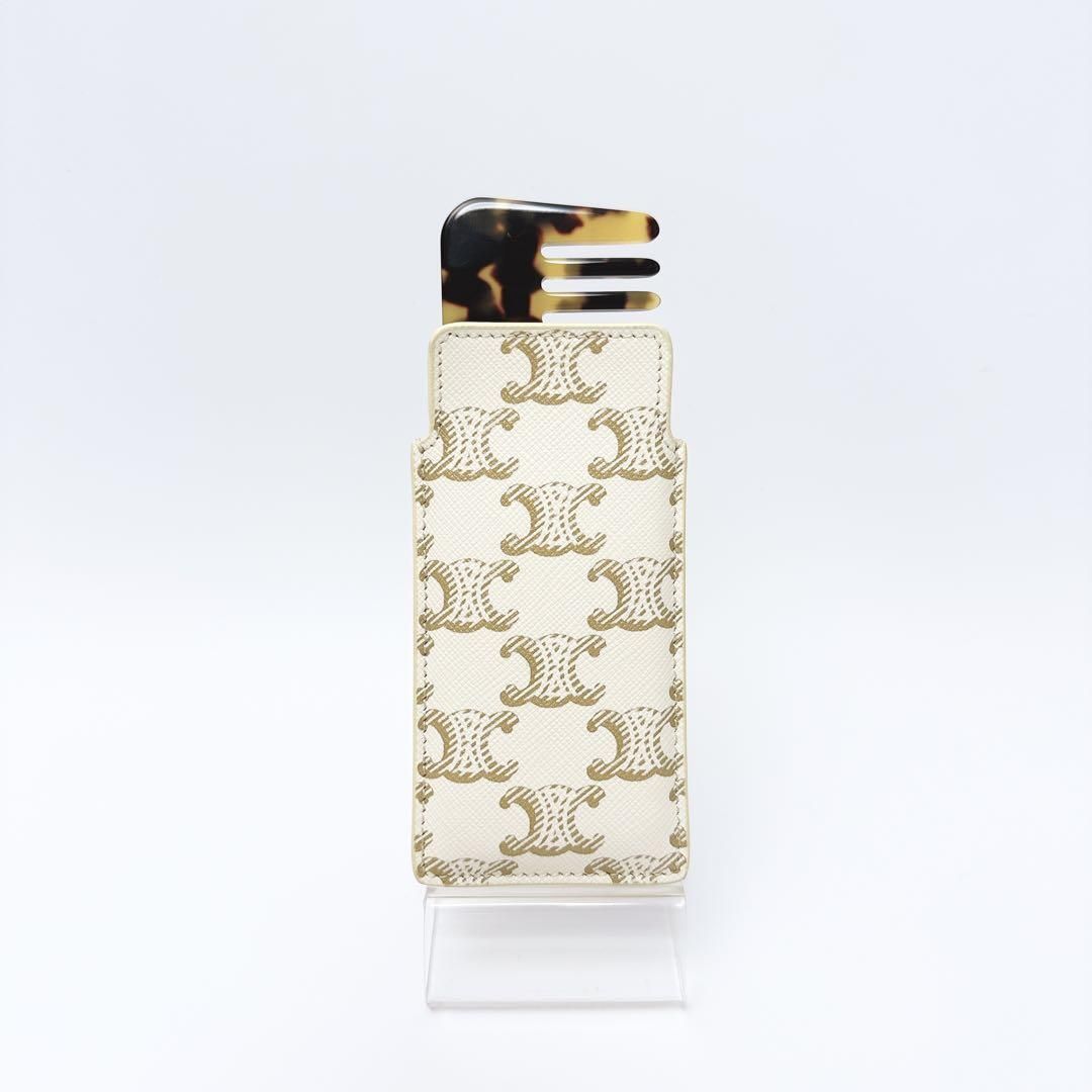 CELINE セリーヌ スモール ヘアコーム / トリオンフキャンバス 櫛 現行品 レディース 小物