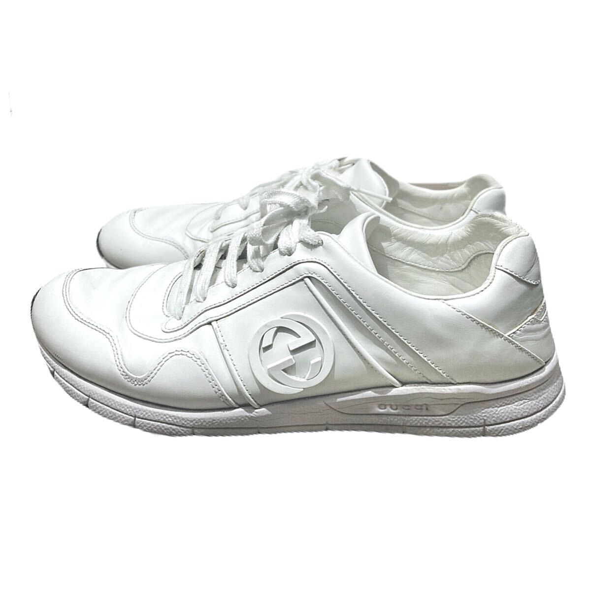GUCCI グッチ インターロッキング G.G. レザー スニーカー