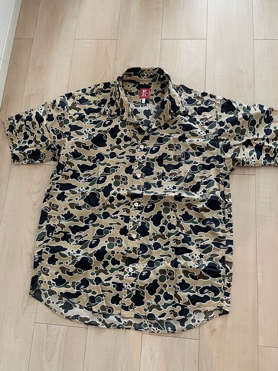ア ベイシングエイプ スターカモ半袖シャツ