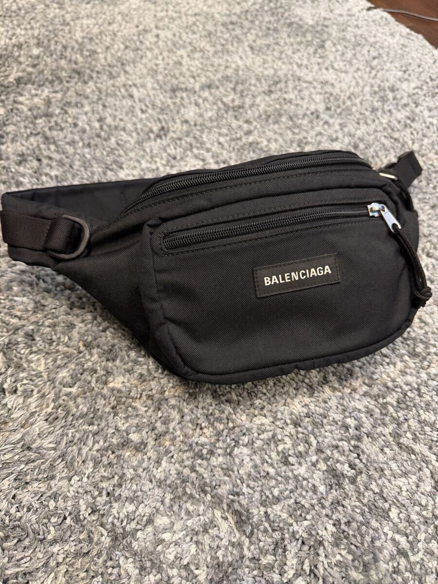 極美品 BALENCIAGA バレンシアガ ボディバッグ ナイロン ブラック 黒 567041
