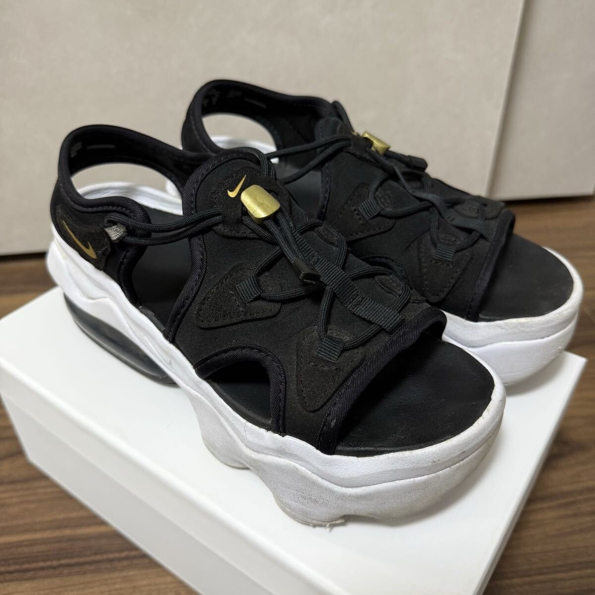 クロムハーツ CHプラス パッチレザー スライドサンダル 
