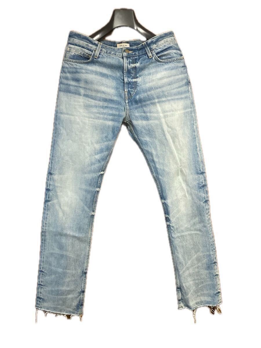 新品未使用品 33 fear of god eternal 5year denim デニム デニムパンツ ブルー ダメージ加工 カットオフ フィアオブゴッド