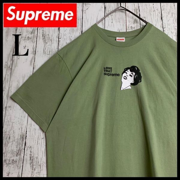 【希少デザイン・即完売Lサイズ】シュプリーム☆センターロゴ入りTシャツ/2027