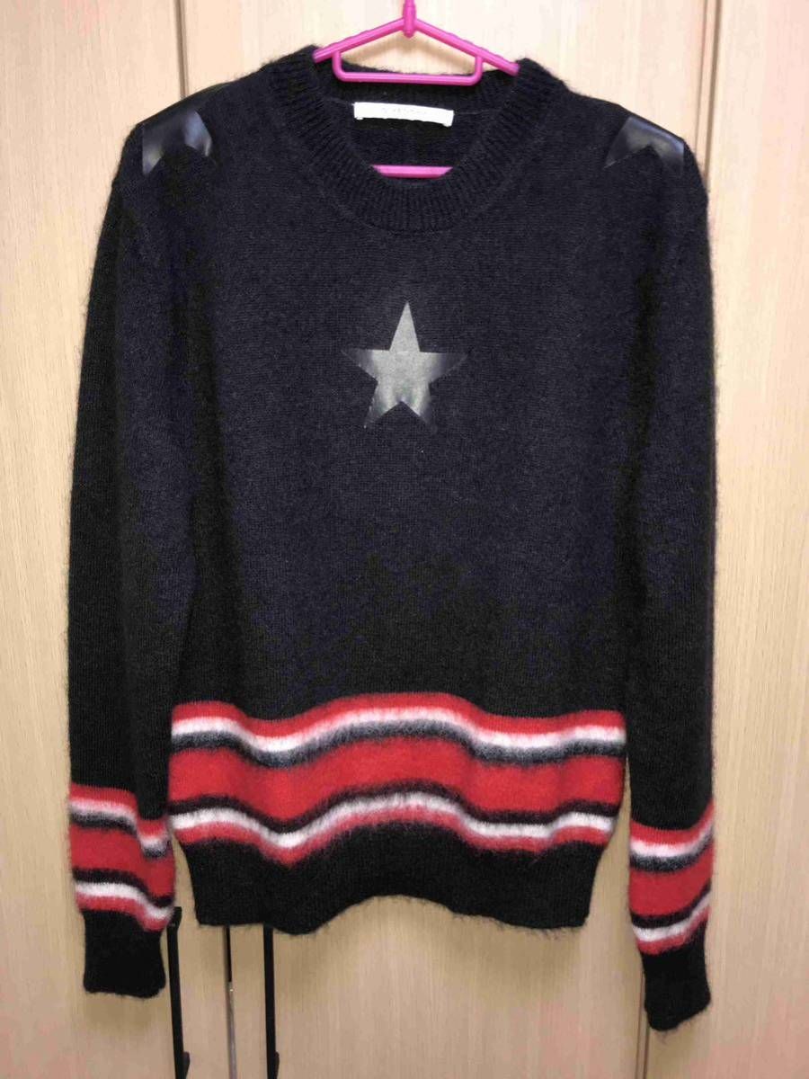 正規 15AW GIVENCHY ジバンシー ジバンシィ スター モヘヤ混 ニット XS