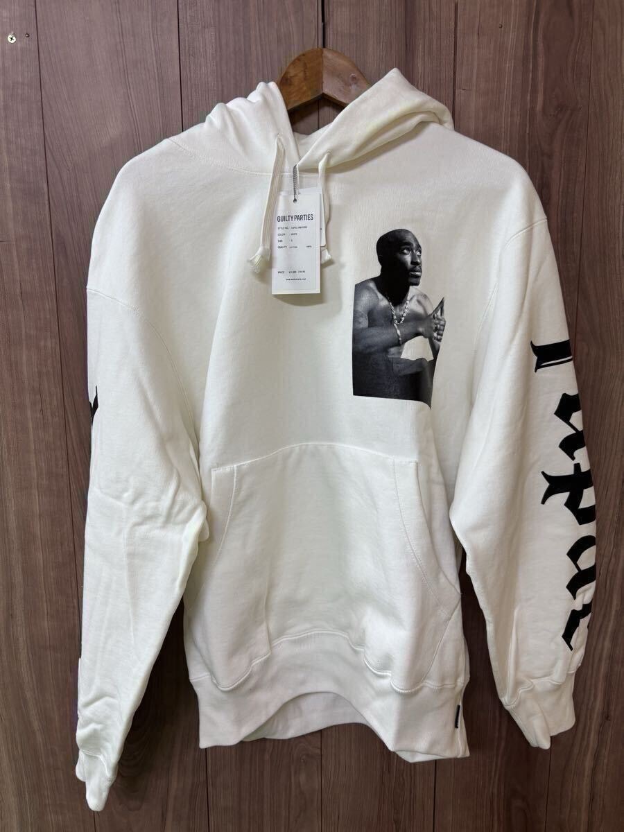 定価 31,900円　未使用　ワコマリア　WACKO MARIATUPAC / HEAVY WEIGHT PULLOVER HOODED SWEAT SHIRT サイズ M ホワイト