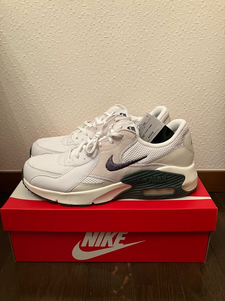 NIKE ナイキ エアマックス　エクシー　ウィメンズ29cm ホワイト　グリーン　　AIRMAX レディース