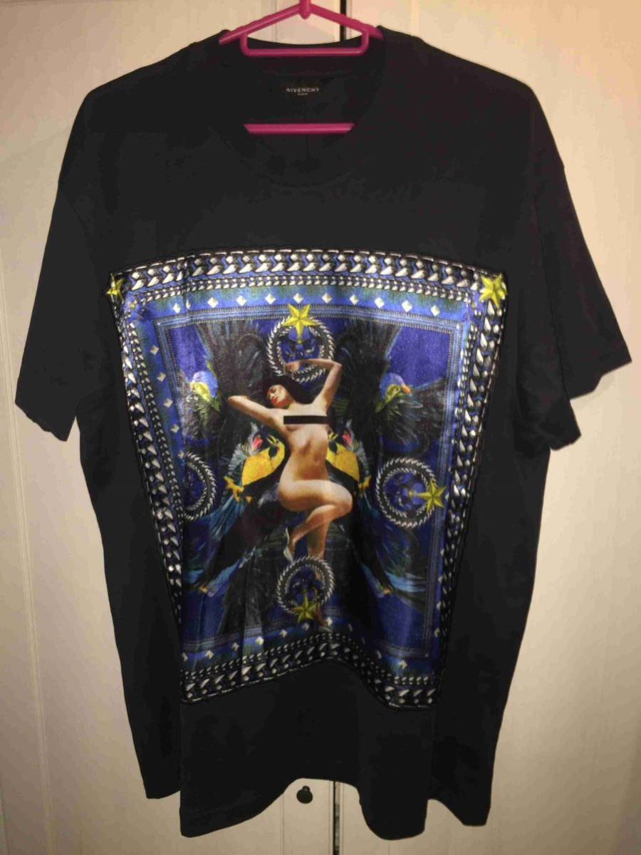 正規 12SS GIVENCHY ジバンシー ジバンシィ Riccardo Tisci リカルド ティッシ マーメイド バンダナ Tシャツ 黒 XXS 12S 7242 651
