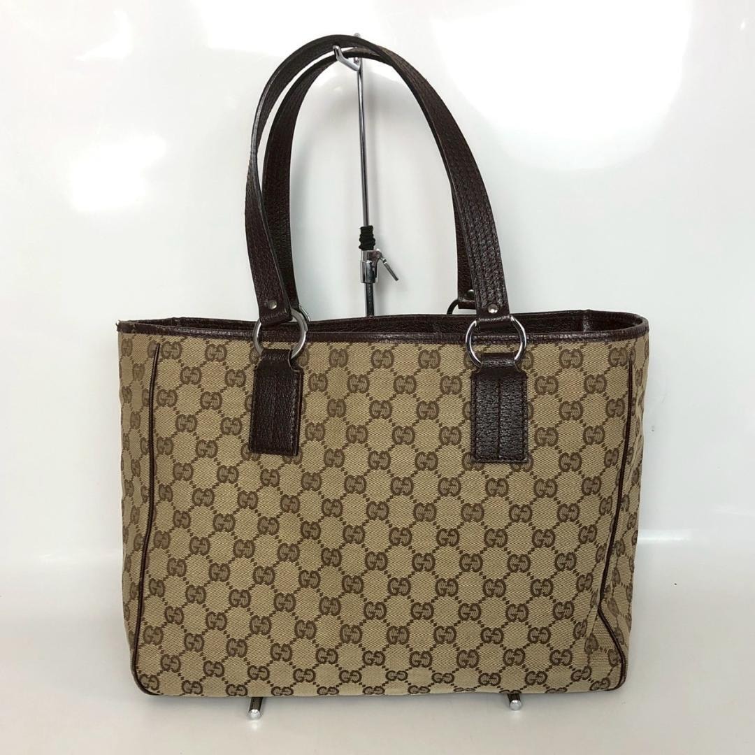 C (やや傷や汚れあり)】GUCCI グッチ GGキャンバス ハンドバッグ